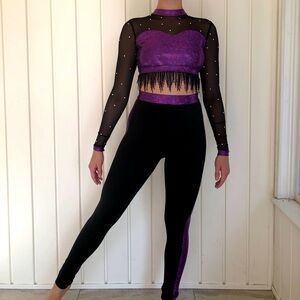 Purple and black costume